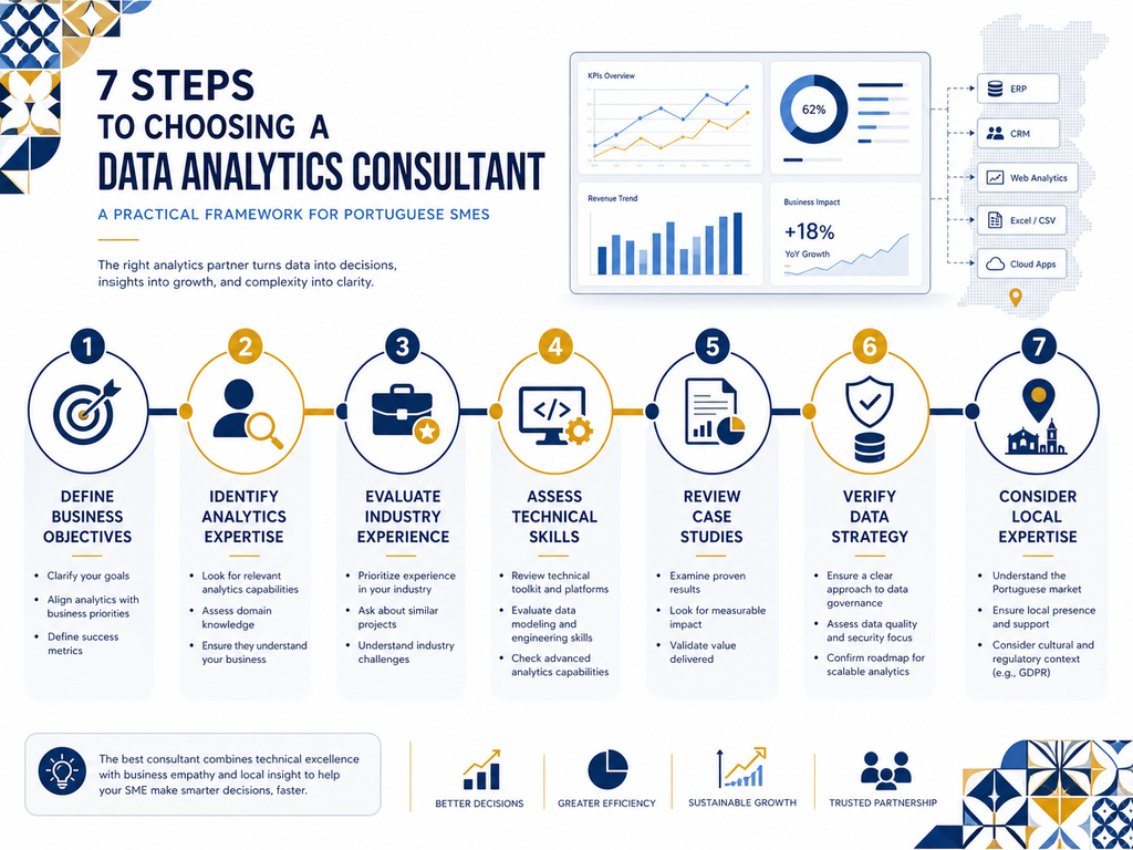 Data Analytics Consultant in Portugal: 7 Steps to Hiring One 7 steps for choosing data analyst 2